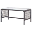 Afuera Living 4 Piece Poly Rattan Garden Lounge Set in Brown/Cream