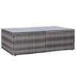 Afuera Living Contemporary 8 Piece Poly Rattan Medium Sofa Set in Gray