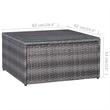 Afuera Living Contemporary 5 Piece Poly Rattan Sofa Set in Gray
