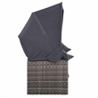 Afuera Living Contemporary Synthetic Poly Rattan 7 Piece Sofa Set in Gray