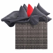 Afuera Living Contemporary Synthetic Poly Rattan 7 Piece Sofa Set in Gray