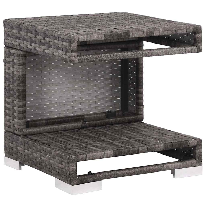 Afuera Living Contemporary Synthetic Poly Rattan 7 Piece Sofa Set in Gray