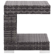 Afuera Living Contemporary Synthetic Poly Rattan 7 Piece Sofa Set in Gray