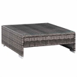 Afuera Living Contemporary Synthetic Poly Rattan 7 Piece Sofa Set in Gray