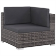 Afuera Living Contemporary Synthetic Poly Rattan 8 Piece Sofa Set in Gray