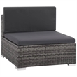 Afuera Living Contemporary Synthetic Poly Rattan 8 Piece Sofa Set in Gray