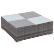 Afuera Living Contemporary Synthetic Poly Rattan 8 Piece Sofa Set in Gray