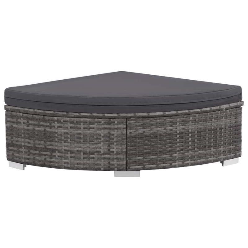 Afuera Living Contemporary Synthetic Poly Rattan 6 Piece Sofa Set in Gray