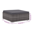 Afuera Living Contemporary Synthetic Poly Rattan 6 Piece Sofa Set in Gray