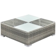 Afuera Living Contemporary 8 Piece Poly Rattan Patio Furniture Gray