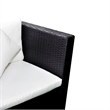 Afuera Living Contemporary 4 Piece Poly Rattan Furniture Set in Black