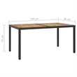 Afuera Living Contemporary Synthetic Poly Rattan Dining Set in Black