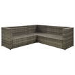 Afuera Living Contemporary Synthetic Poly Rattan Patio Furniture Gray