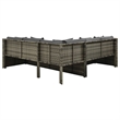Afuera Living Contemporary Synthetic Poly Rattan Patio Furniture Gray