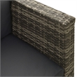 Afuera Living Contemporary Synthetic Poly Rattan Patio Furniture Gray