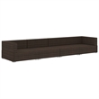 Afuera Living 4 Piece Poly Rattan Patio Sofa Set in Brown/Cream