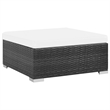 Afuera Living 6 Piece Poly Rattan Patio Sofa Set in Black/Cream