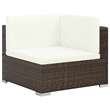 Afuera Living 7 Piece Poly Rattan Patio Sofa Set in Brown/Cream