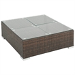 Afuera Living 7 Piece Poly Rattan Patio Sofa Set in Brown/Cream