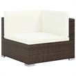 Afuera Living Contemporary Poly Rattan Patio Sofa Set in Brown
