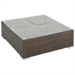 Afuera Living Contemporary Poly Rattan Patio Sofa Set in Brown
