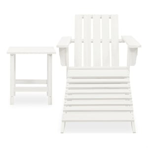 Afuera Living Contemporary Wood Large Furniture Set in White
