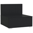 Afuera Living Contemporary Synthetic Poly Rattan Sofa in Black