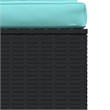 Afuera Living Contemporary Synthetic Poly Rattan Sofa in Black