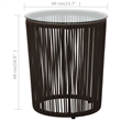 Afuera Living Contemporary Durable Rattan Small Bistro Set in Brown