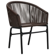 Afuera Living Contemporary Durable Rattan Small Bistro Set in Brown
