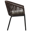 Afuera Living Contemporary Durable Rattan Small Bistro Set in Brown