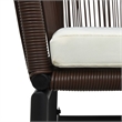 Afuera Living Contemporary Durable Rattan Small Bistro Set in Brown