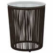Afuera Living Contemporary Durable Rattan Small Bistro Set in Brown