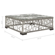 Afuera Living Contemporary Synthetic Poly Rattan 8 Piece Lounge Set in Gray