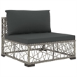 Afuera Living Contemporary Synthetic Poly Rattan 8 Piece Lounge Set in Gray