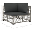 Afuera Living Contemporary Synthetic Poly Rattan 8 Piece Lounge Set in Gray
