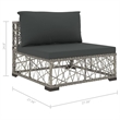 Afuera Living Contemporary Synthetic Poly Rattan 8 Piece Lounge Set in Gray