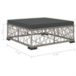 Afuera Living Contemporary Synthetic Poly Rattan 8 Piece Lounge Set in Gray