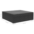 Afuera Living Contemporary 8 Piece Poly Rattan Sofa Black/Cream