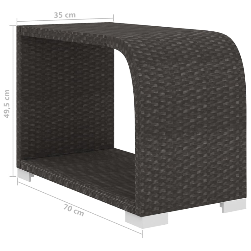 Afuera Living Contemporary 8 Piece Poly Rattan Sofa Black/Cream