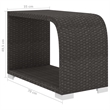 Afuera Living Contemporary 8 Piece Poly Rattan Sofa Black/Cream