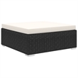 Afuera Living Contemporary 8 Piece Poly Rattan Sofa Black/Cream