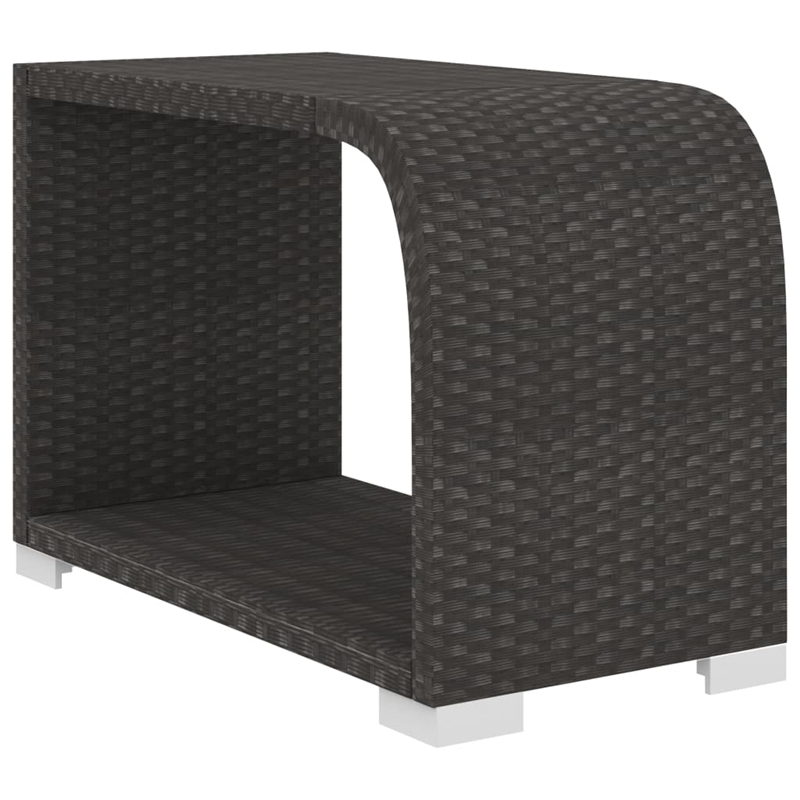 Afuera Living Contemporary 8 Piece Poly Rattan Sofa Black/Cream