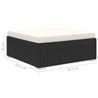 Afuera Living Contemporary 8 Piece Poly Rattan Sofa Black/Cream