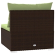 Afuera Living Contemporary Synthetic Poly Rattan Sofa in Brown