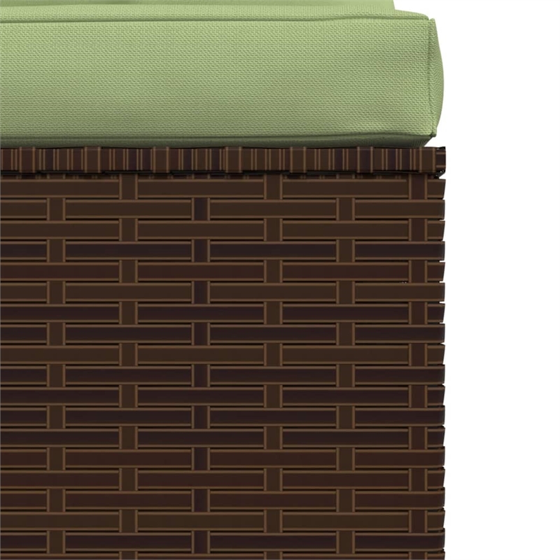 Afuera Living Contemporary Synthetic Poly Rattan Sofa in Brown