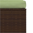 Afuera Living Contemporary Synthetic Poly Rattan Sofa in Brown