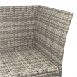 Afuera Living Contemporary 4 Piece Poly Rattan Garden Lounge Set in Gray