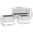 Afuera Living Contemporary 3 Piece Poly Rattan Garden Lounge Set in Gray