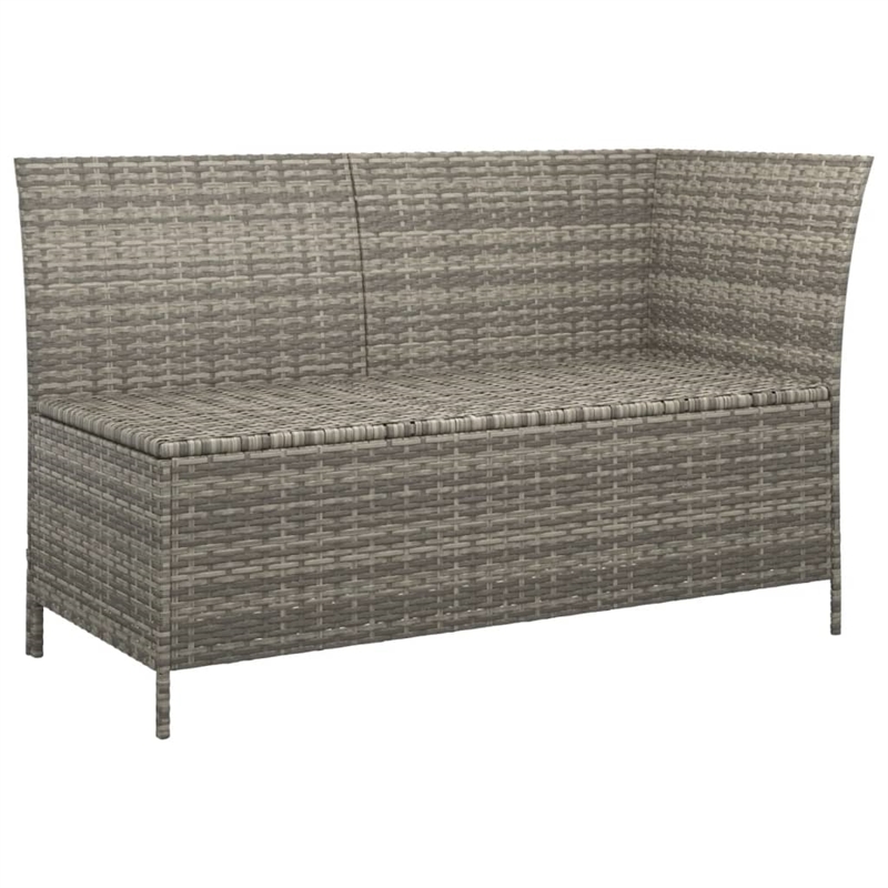 Afuera Living Contemporary 3 Piece Poly Rattan Garden Lounge Set in Gray